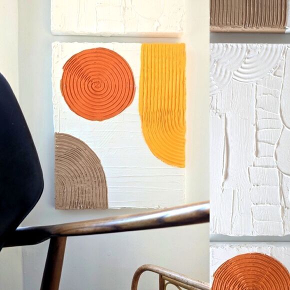 Textured Abstract Canvas x 3 - Picture 2 of 10